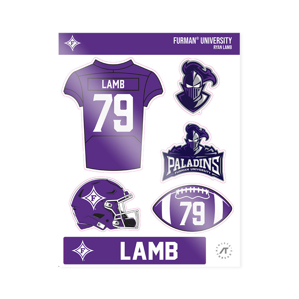 Furman - NCAA Football : Ryan Lamb - Sticker Sheet-0