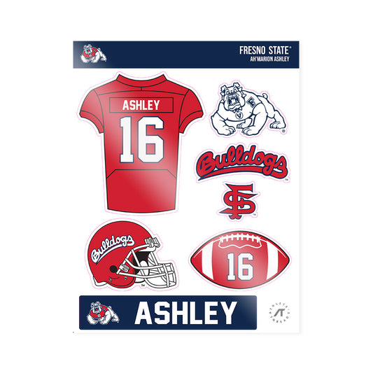 Fresno State - NCAA Football : Ah'Marion Ashley - Sticker Sheet-0