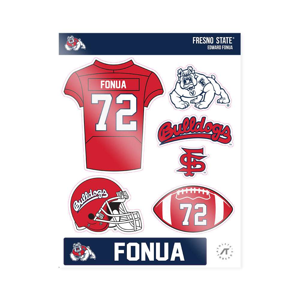 Fresno State - NCAA Football : Edward Fonua - Sticker Sheet-0