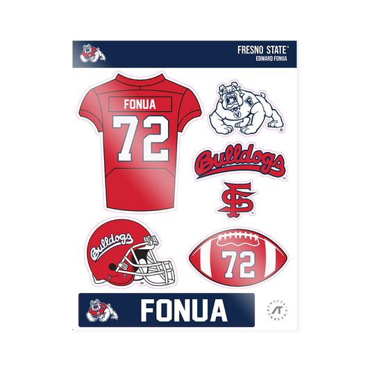 Fresno State - NCAA Football : Edward Fonua - Sticker Sheet-0