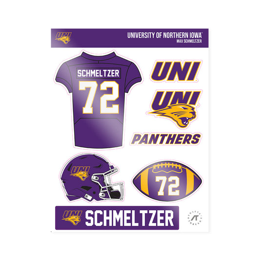 Northern Iowa - NCAA Football : Max Schmeltzer - Sticker Sheet-0