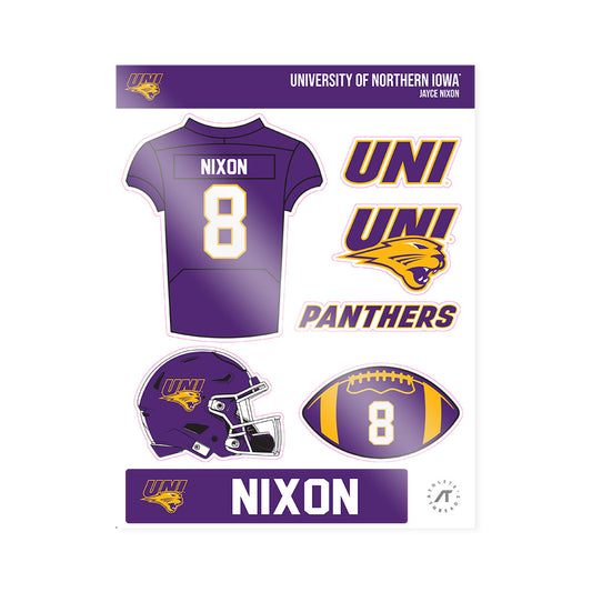 Northern Iowa - NCAA Football : Jayce Nixon - Sticker Sheet-0