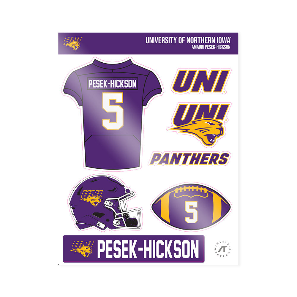 Northern Iowa - NCAA Football : Amauri Pesek-Hickson - Sticker Sheet-0