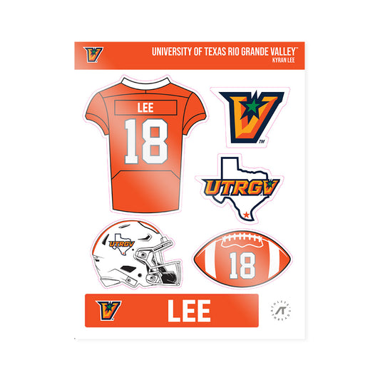 UTRGV - NCAA Football : Kyran Lee - Sticker Sheet-0
