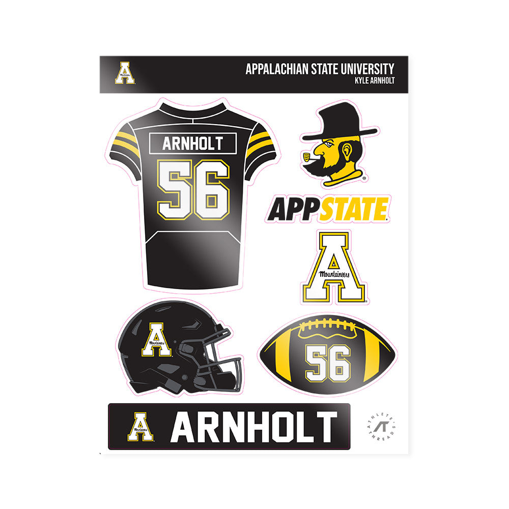 App State - NCAA Football : Kyle Arnholt - Sticker Sheet-0