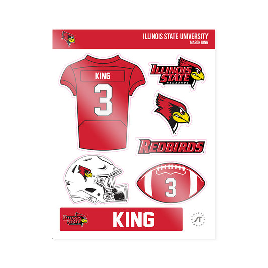 Illinois State - NCAA Football : Mason King - Sticker Sheet-0
