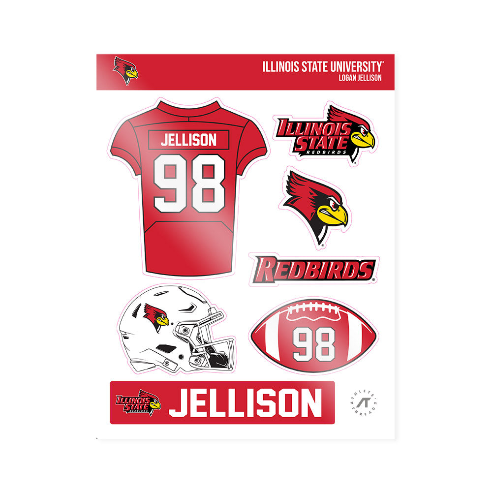 Illinois State - NCAA Football : Logan Jellison - Sticker Sheet-0