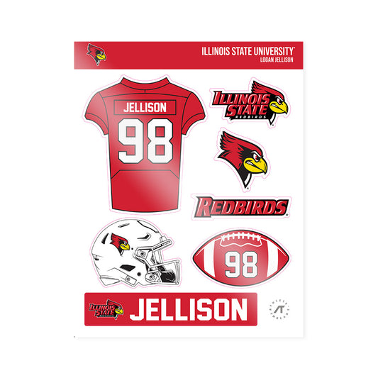 Illinois State - NCAA Football : Logan Jellison - Sticker Sheet-0