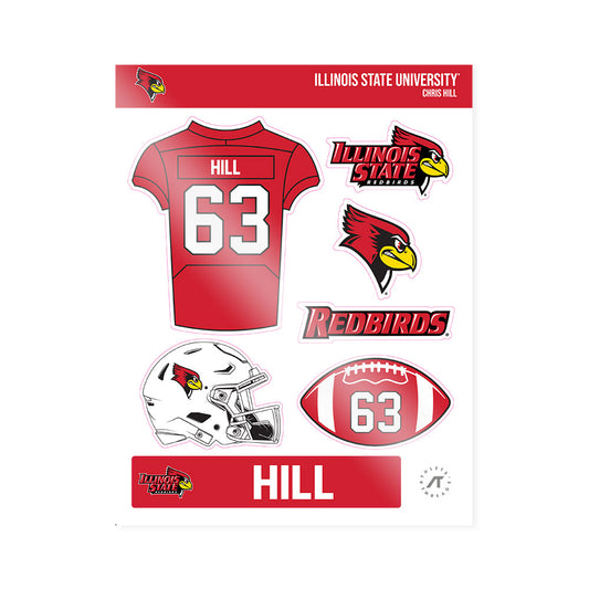 Illinois State - NCAA Football : Chris Hill - Sticker Sheet-0