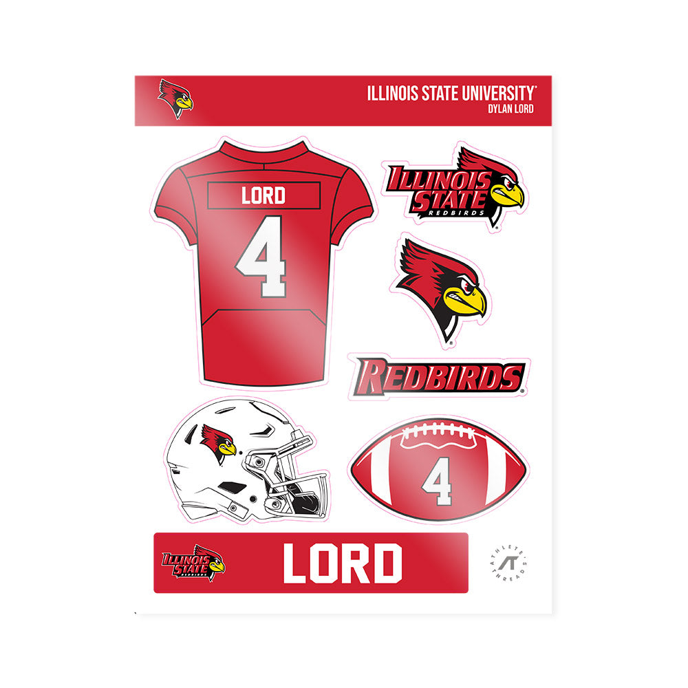 Illinois State - NCAA Football : Dylan Lord - Sticker Sheet-0