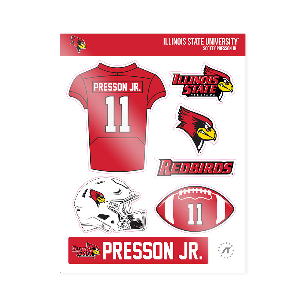 Illinois State - NCAA Football : Scotty Presson Jr. - Sticker Sheet-0