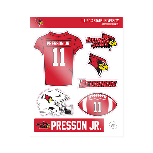 Illinois State - NCAA Football : Scotty Presson Jr. - Sticker Sheet-0