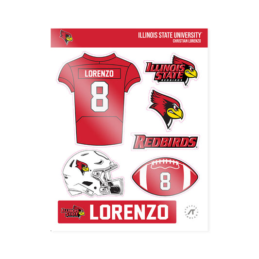 Illinois State - NCAA Football : Christian Lorenzo - Sticker Sheet-0