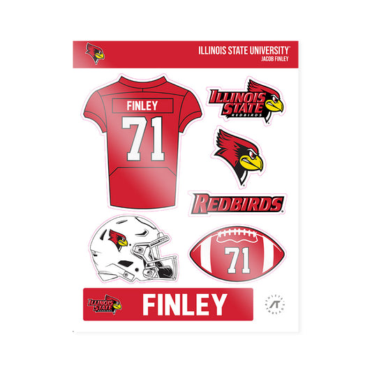 Illinois State - NCAA Football : Jacob Finley - Sticker Sheet-0