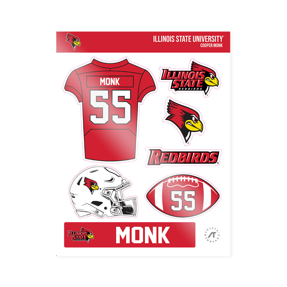Illinois State - NCAA Football : Cooper Monk - Sticker Sheet-0