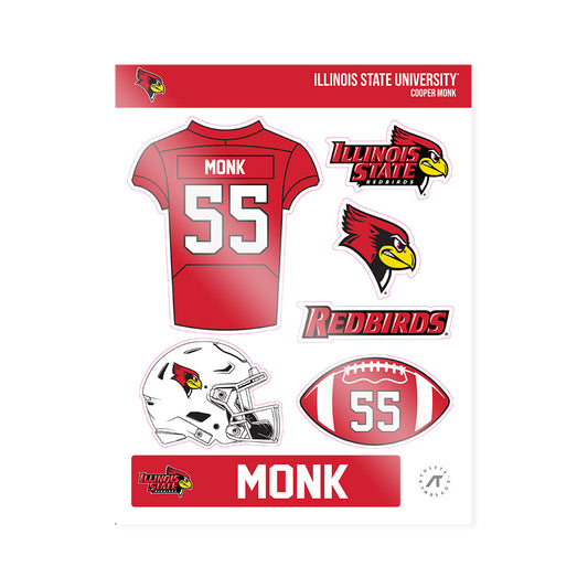 Illinois State - NCAA Football : Cooper Monk - Sticker Sheet-0