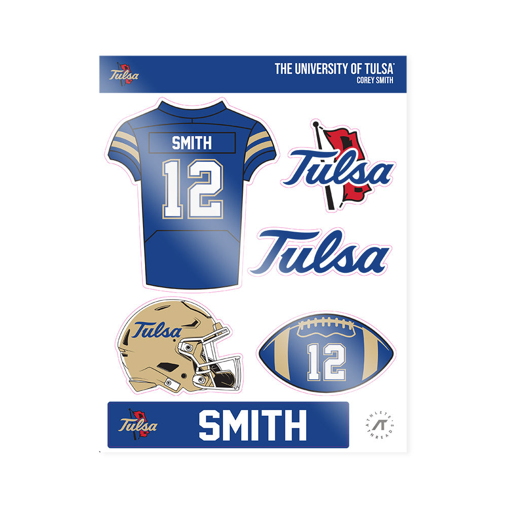 Tulsa - NCAA Football : Corey Smith - Sticker Sheet-0