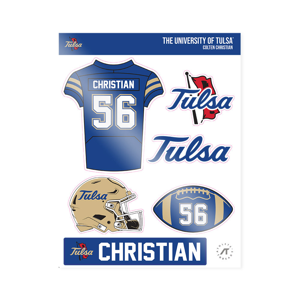 Tulsa - NCAA Football : Colten Christian - Sticker Sheet-0