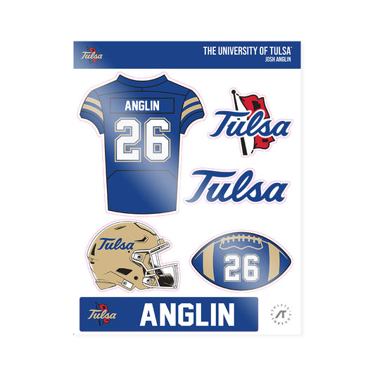 Tulsa - NCAA Football : Josh Anglin - Sticker Sheet-0