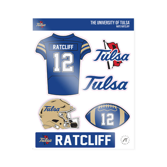 Tulsa - NCAA Football : Nate Ratcliff - Sticker Sheet-0