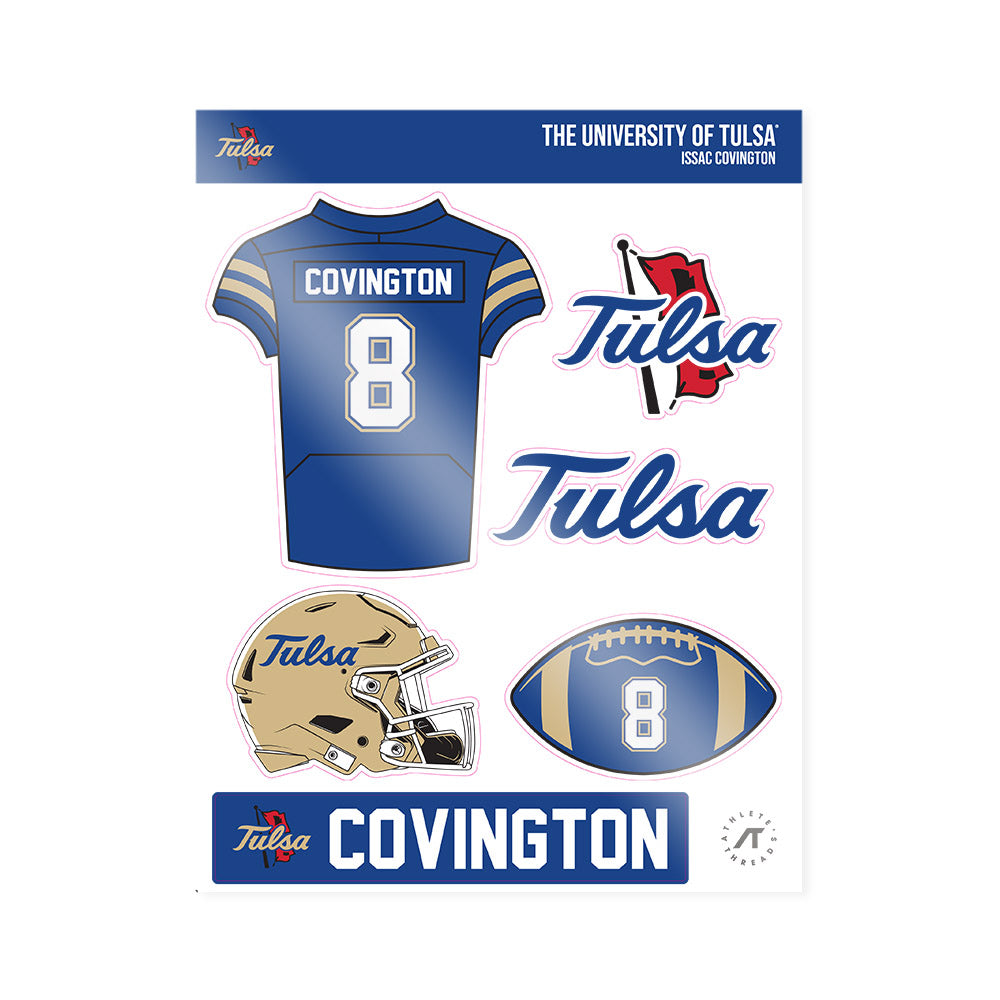 Tulsa - NCAA Football : Issac Covington - Sticker Sheet-0
