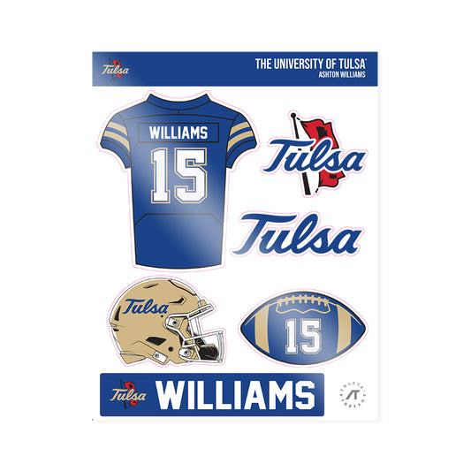 Tulsa - NCAA Football : Ashton Williams - Sticker Sheet-0