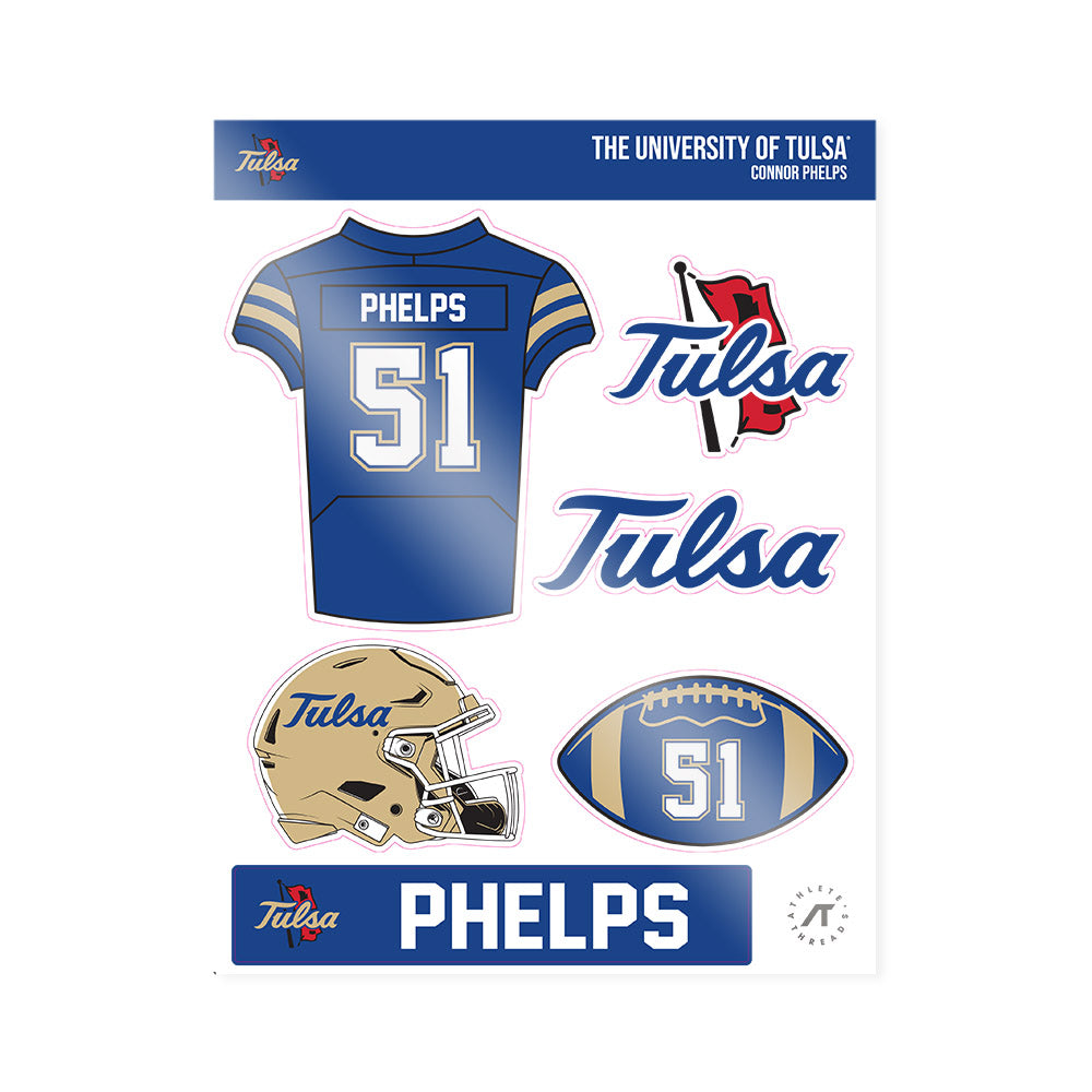 Tulsa - NCAA Football : Connor Phelps - Sticker Sheet-0