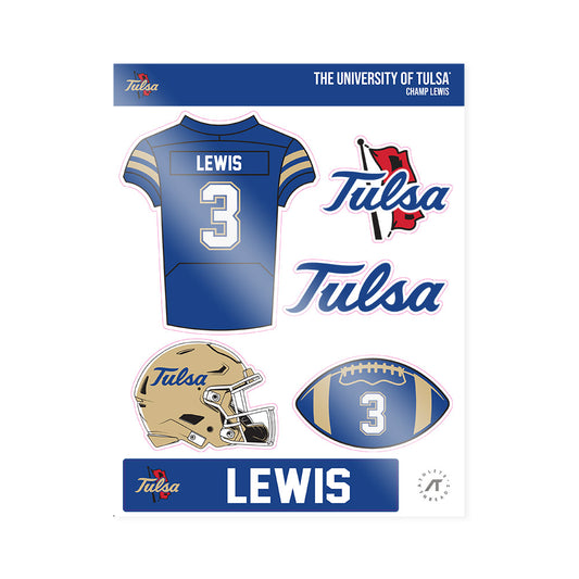 Tulsa - NCAA Football : Champ Lewis - Sticker Sheet-0