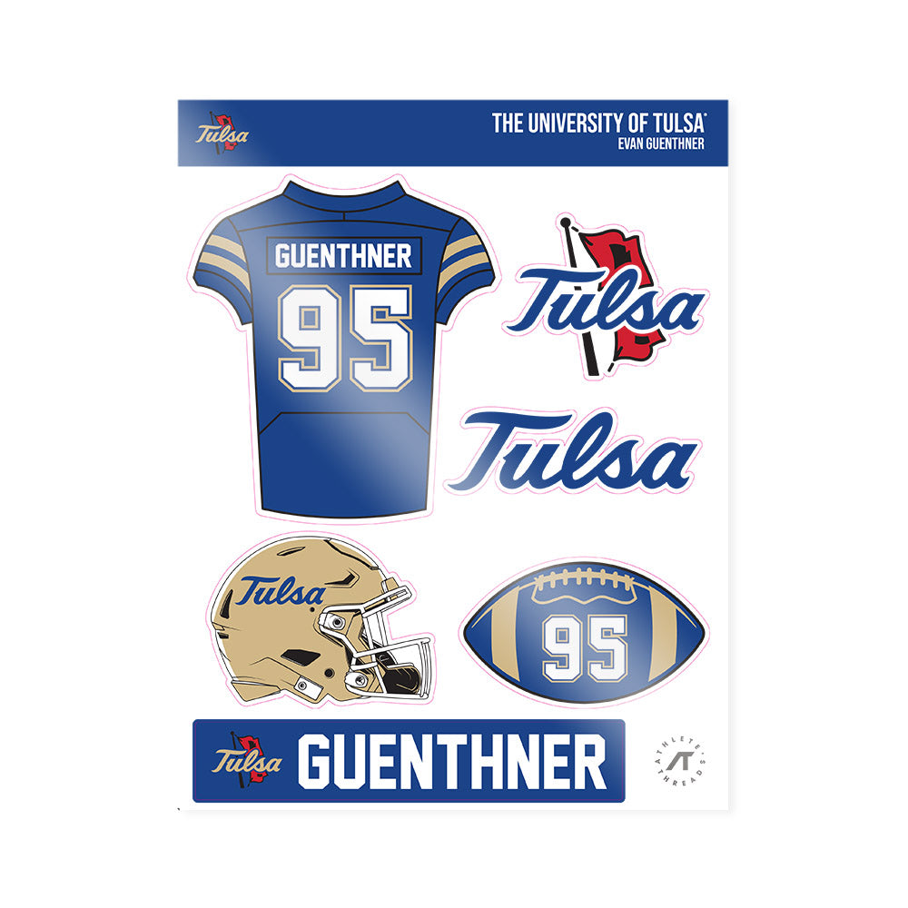 Tulsa - NCAA Football : Evan Guenthner - Sticker Sheet-0