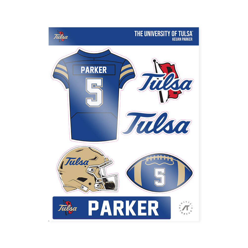 Tulsa - NCAA Football : Keuan Parker - Sticker Sheet-0