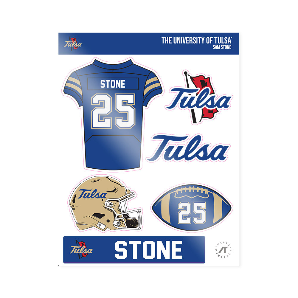 Tulsa - NCAA Football : Sam Stone - Sticker Sheet-0