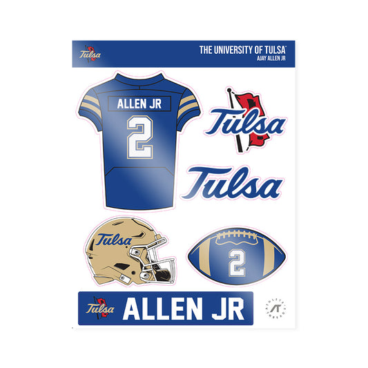 Tulsa - NCAA Football : Ajay Allen Jr - Sticker Sheet-0