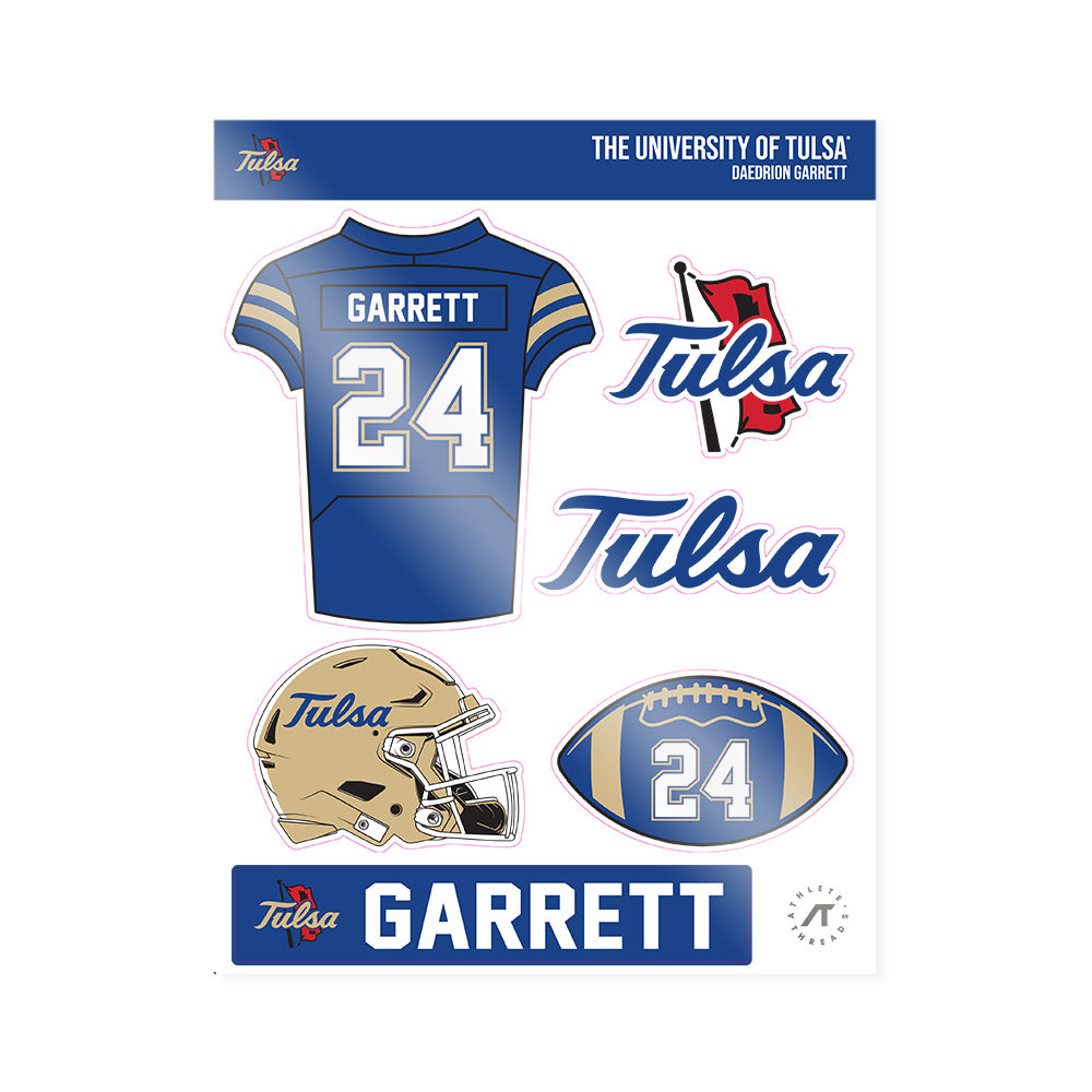 Tulsa - NCAA Football : Daedrion Garrett - Sticker Sheet-0