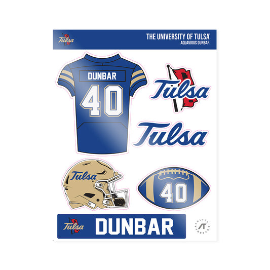 Tulsa - NCAA Football : Aquavious Dunbar - Sticker Sheet-0