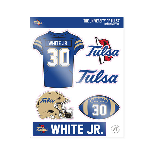 Tulsa - NCAA Football : Maruio White Jr. - Sticker Sheet-0
