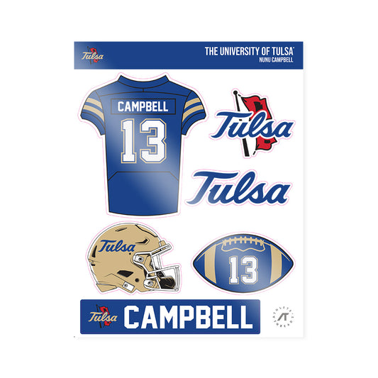 Tulsa - NCAA Football : NuNu Campbell - Sticker Sheet-0