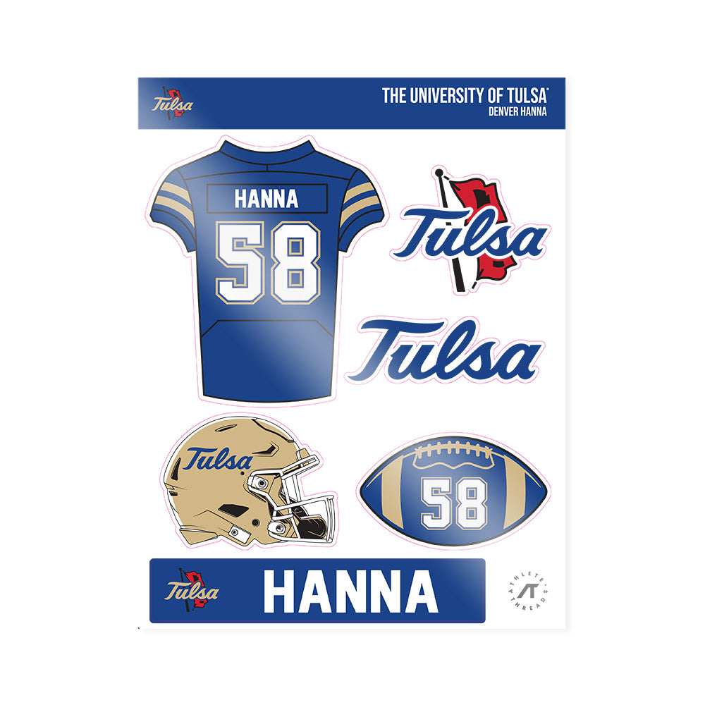 Tulsa - NCAA Football : Denver Hanna - Sticker Sheet-0