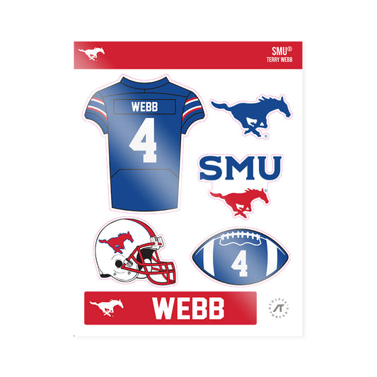 SMU - NCAA Football : Terry Webb - Sticker Sheet-0
