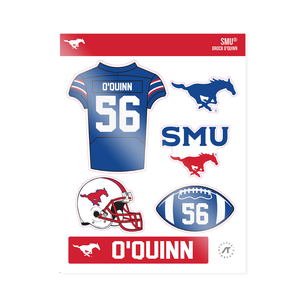 SMU - NCAA Football : Brock O'Quinn - Sticker Sheet-0