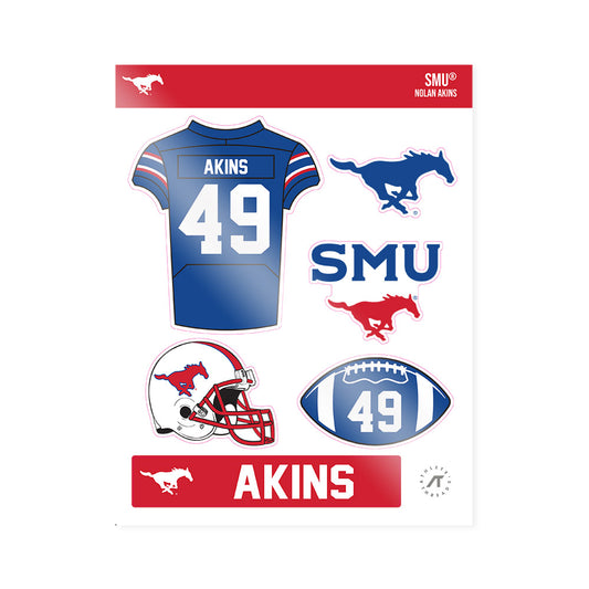 SMU - NCAA Football : nolan Akins - Sticker Sheet-0