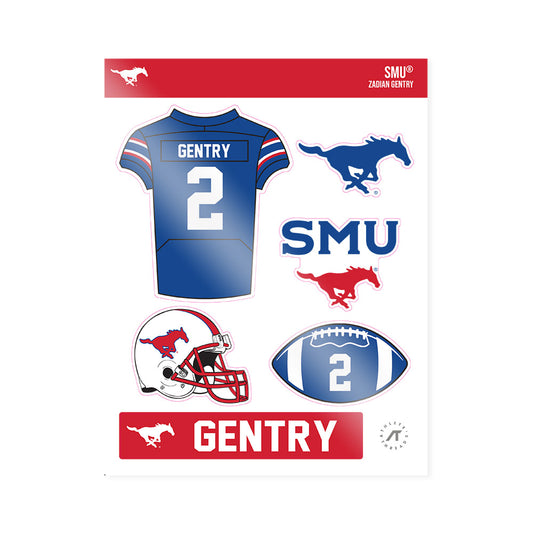 SMU - NCAA Football : Zadian Gentry - Sticker Sheet-0