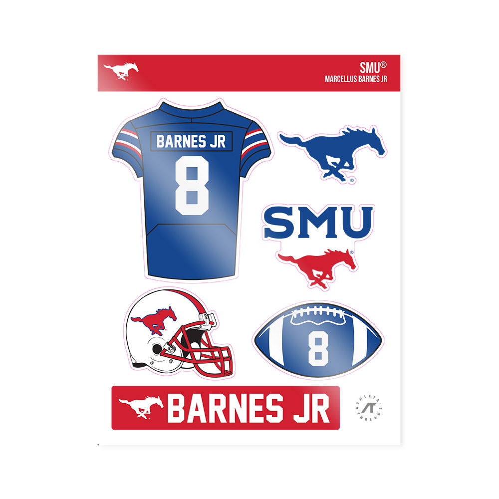 SMU - NCAA Football : Marcellus Barnes Jr - Sticker Sheet-0