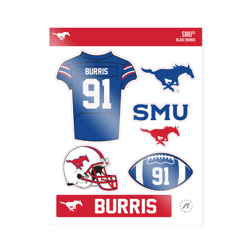 SMU - NCAA Football : Blake Burris - Sticker Sheet-0