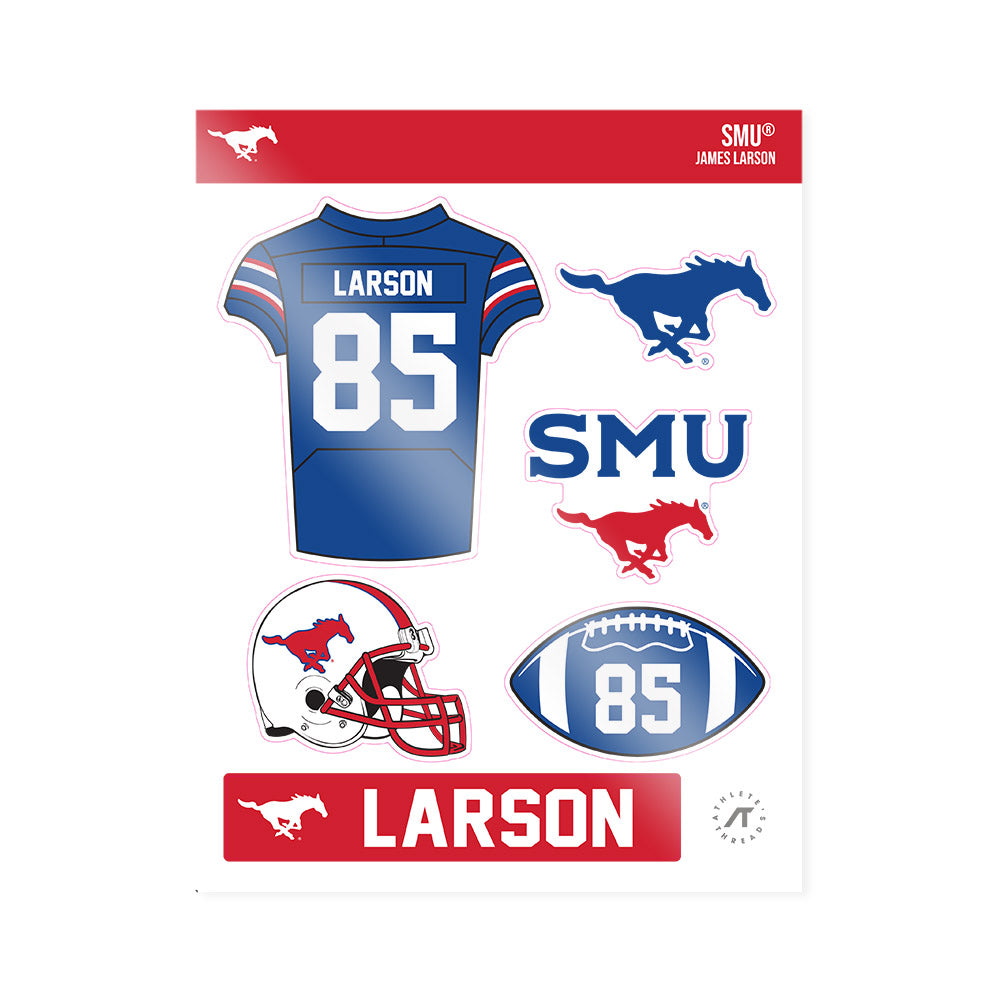 SMU - NCAA Football : James Larson - Sticker Sheet-0