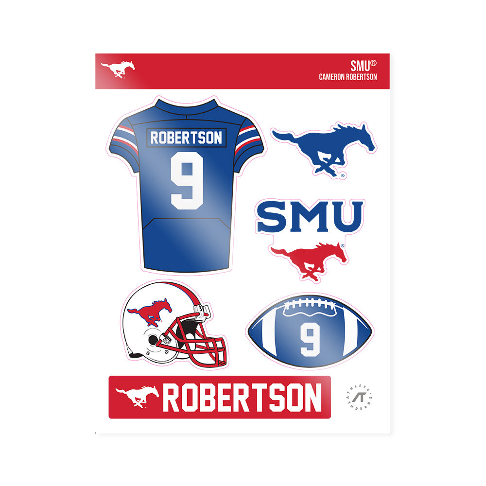 SMU - NCAA Football : Cameron Robertson - Sticker Sheet-0