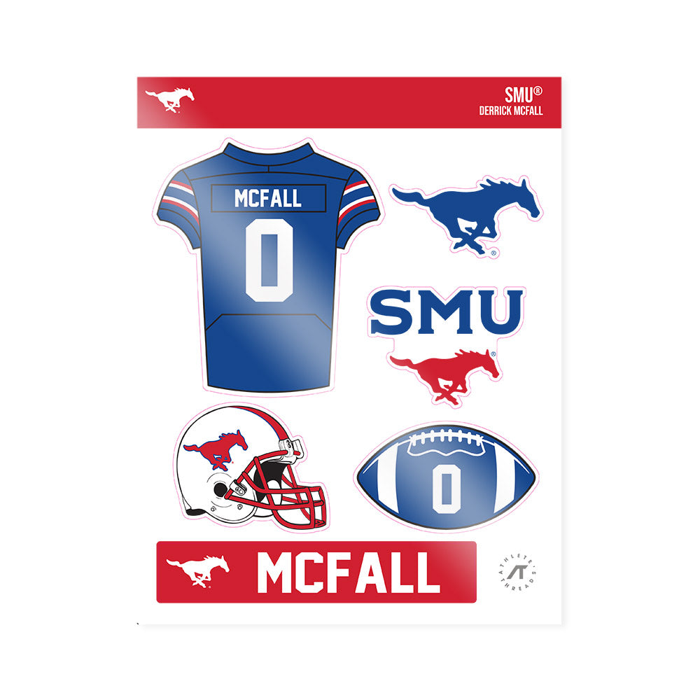 SMU - NCAA Football : Derrick McFall - Sticker Sheet-0
