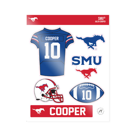 SMU - NCAA Football : Jalen Cooper - Sticker Sheet-0