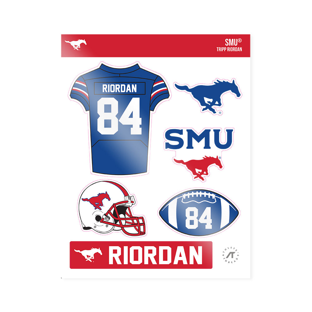 SMU - NCAA Football : Tripp Riordan - Sticker Sheet-0