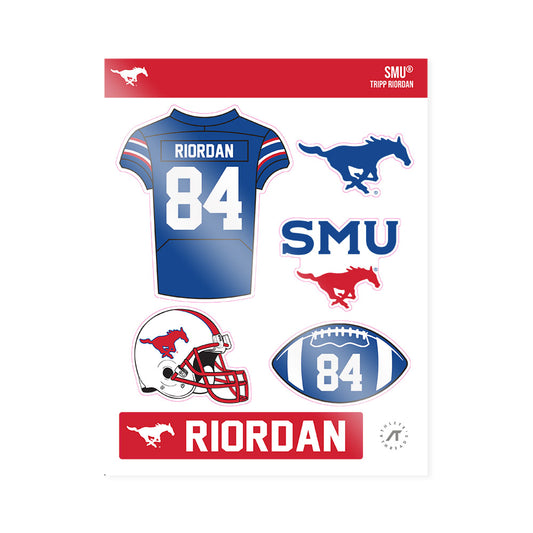 SMU - NCAA Football : Tripp Riordan - Sticker Sheet-0
