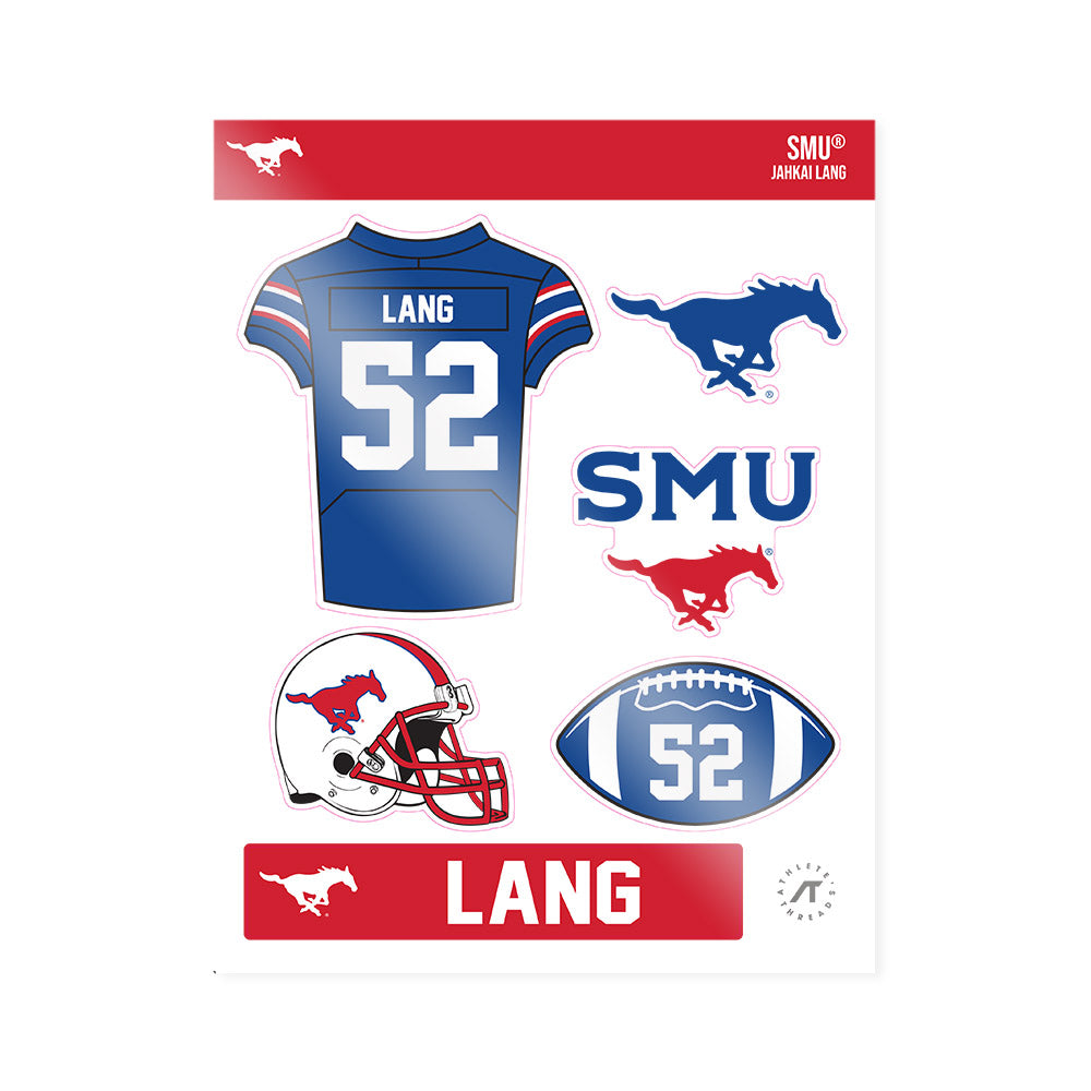 SMU - NCAA Football : Jahkai Lang - Sticker Sheet-0